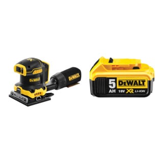 Set DeWalt 18 Volt Akku-Vibrationsschleifer (bürstenlos), Basisversion + Ersatz-Akku DCB184-XJ