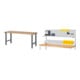 STIER Höhenverstellbarer Werktisch Premium BxTxH 2000x700x790-1140mm + STIER Werkbankaufbau BxH 2000x900mm-1