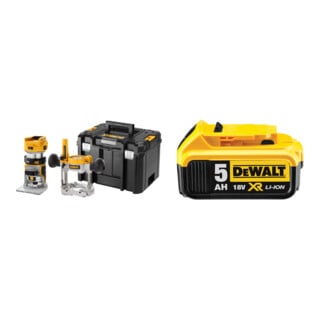 Set DeWalt Akku-Kombifräse, 18 V (Basisversion) DCW604NT-XJ + Ersatz-Akku DCB184-XJ