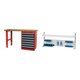 Set STIER Reihenwerkbank BxTxH 1500x600x860 mm mit 1 Schrankgehäuse der...