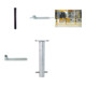 Set Schake Stilpoller Typ 481FUHB, umlegbar + Dreikantverschluß, zum Einbetonieren, Ø 82mm + Halbkugel,