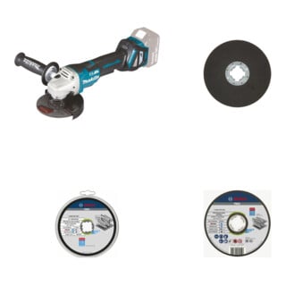 Set Makita Winkelschleifer DGA517Z 18V +  Bosch 3 X-LOCK Trennscheiben