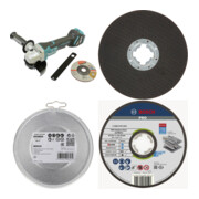 Set Makita Winkelschleifer DGA517Z 18V +  Bosch 3 X-LOCK Trennscheiben