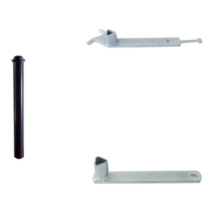 Set Schake Stilpoller Typ 481PB, ortsfest, Ø 82mm + Halbkugel, beschichtet,