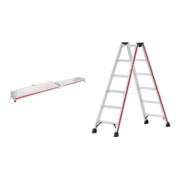 Set Hymer Alu-Diele Telesteg + Stufenstehleiter, beidseitig begehbar, 1530 mm