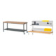 Set STIER Fahrbare Werkbank Premium mit Ablageboden BxTxH 2000x700x880 mm + Werkbankaufbau BxH 2000x900mm-1