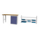 Set STIER Reihenwerkbank BxTxH 1500x600x860 mm mit 1 Schrankgehäuse der...