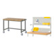 Set STIER Fahrbare Werkbank Premium BxTxH 1250x700x880mm + Werkbankaufbau BxH 1250x900mm-1