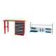 Set STIER Reihenwerkbank BxTxH 1500x600x960 mm mit 1 Schrankgehäuse der...