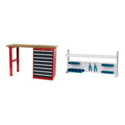 Set STIER Reihenwerkbank BxTxH 1500x600x960 mm mit 1 Schrankgehäuse der...
