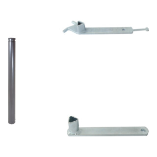Set Schake Stilpoller Typ 482PB, ortsfest, zum Audfübeln, Ø 82mm + Zierkopf inkl Ziernut, beschichtet
