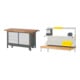 Set STIER Werkbank Premium mit abs. Fahrgestell, 3 Schubladen und 1 Flügeltür BxTxH 1500x700x880 mm + Werkbankaufbau BxH 1500x900mm-1
