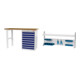 Set STIER Reihenwerkbank BxTxH 1500x600x960 mm mit 1 Schrankgehäuse der...