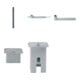 Set Schake Stilpoller Typ 484FUB, umlegbar + Dreikantverschluß, Ø 82mm + Kugelkopf, beschichtet, mattschwarz