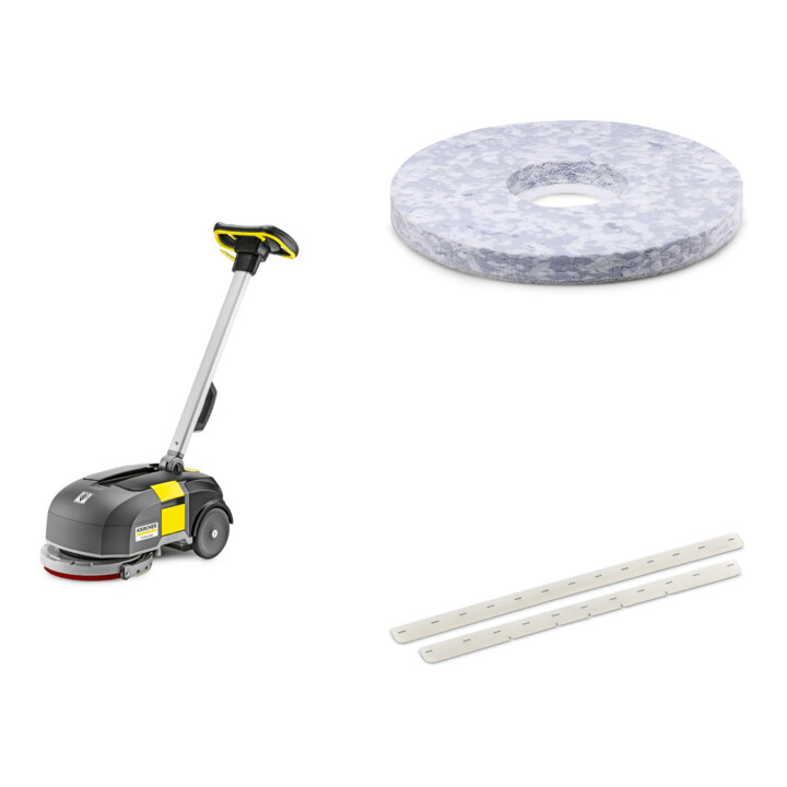 Set Kärcher: Scheuersaugmaschine BD 30/4 C Bp Pack + Sauglippen + 2 Melaminpads