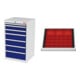 Set STIER Schubladenschrank mit 7 Schubladen BxTxH 600x575x1020 mm...