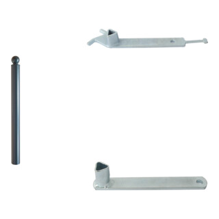 Set Schake Stilpoller Typ 484PB, ortsfest, Ø 82mm + Kugelkopf, beschichtet, mattschwarz