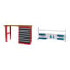 Set STIER Werkbank BxTxH 1500x600x1060 mm mit 1 Schrankgehäuse der Breite...