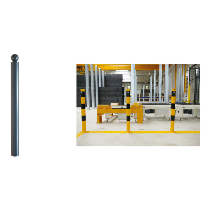 Set Schake Stilpoller Typ 484PB, ortsfest, Ø 82mm + Kugelkopf, beschichtet,...