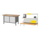 Set STIER Höhenverstellbare Werkbank Premium mit 3 Schubladen + Werkbankaufbau BxH 1500x900mm-1