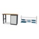 Set STIER Werkbank BxTxH 1500x600x1060 mm mit 1 Schrankgehäuse der Breite...