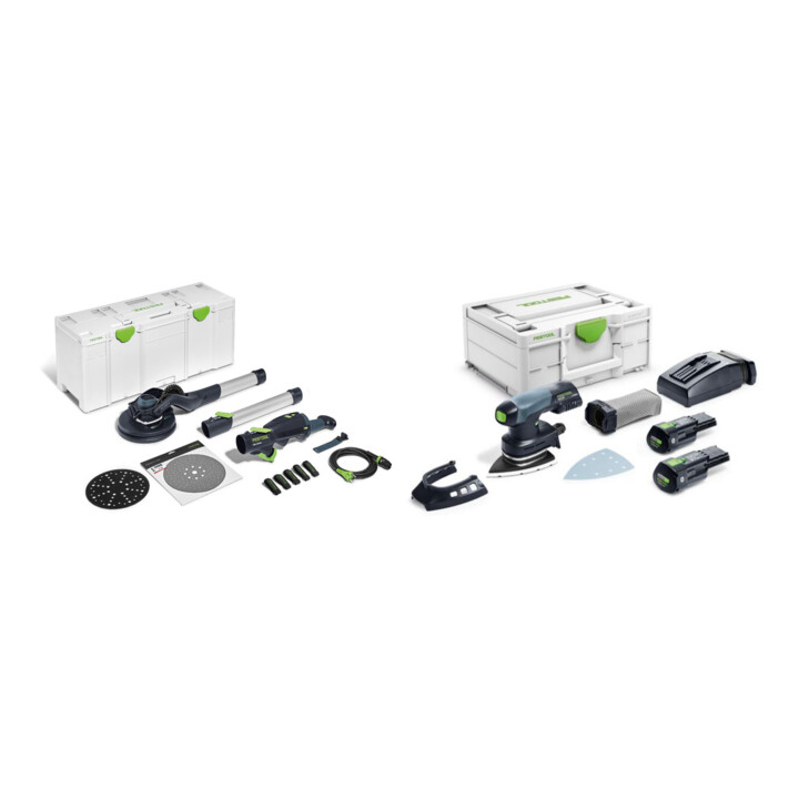 Set Festool Langhalsschleifer LHS 2 225 PLANEX + Akku-Deltaschleifer DTSC 400