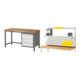 Set STIER Établi Premium réglable en hauteur avec 3 tiroirs + Structure d’établi LxH 1500x900mm-1