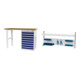 Set STIER Werkbank BxTxH 1500x600x1060 mm mit 1 Schrankgehäuse der Breite...