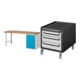 Set STIER Werkbank Premium mit 5 Schubladen BxTxH 2000x700x890mm RAL 7035 /...