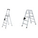 Set Günzburger Stufenstehleiter 1x5 Stufen Alu.+ Stufenstehleiter 2x5 Stufen Alu-1