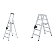 Set Günzburger Stufenstehleiter 1x5 Stufen Alu.+ Stufenstehleiter 2x5 Stufen Alu