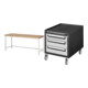 Set STIER Höhenverstellbare Werkbank Premium BxTxH 2000x700x840-1040mm RAL...