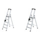 Set Günzburger Stufenstehleiter 1x5 Stufen Alu + Stufenstehleiter 1x4 Stufen Alu-1