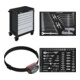 Set Kraftwerk Werkzeugwagen LT700 60/40 7 Schubladen + LED Stirnlampe COB 500 + Steckschlüssel-Einlage 1/4“+3/8“+1/2“, bestückt, 86-tlg. + Gabelring/ Ring-Ring-Einlage 46-tlg.