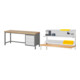 STIER Höhenverstellbare Werkbank Premium mit 3 Schubladen BxTxH 2000x700x840-1040mm + STIER Werkbankaufbau BxH 2000x900mm-1