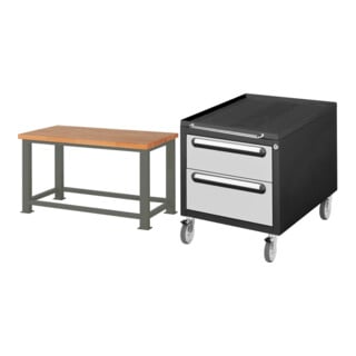 Set STIER Schwerlastwerkbank 2500 kg Premium BxTxH 1500x900x850 mm +...