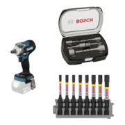 Set Makita Schlagschrauber 18V 1/2" 330 Nm +Bosch Bit- & Stecknuss-Set 14-tlg.