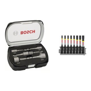 Set Makita Schlagschrauber 18V 1/2" 330 Nm +Bosch Bit- & Stecknuss-Set 14-tlg.
