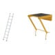 Set Günzburger Anlegeleiter 8 Sprossen Alu.Leiterlänge 2490mm + Einhängepodest