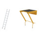 Set Günzburger Anlegeleiter 8 Sprossen Alu.Leiterlänge 2490mm + Einhängepodest-1
