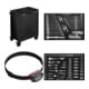 Set Kraftwerk Werkstattwagen BT700s 7 Schubladen schwarz, leer + LED Stirnlampe COB 500 + Steckschlüssel-Einlage 1/4“+3/8“+1/2“, bestückt, 86-tlg. + Gabelring/ Ring-Ring-Einlage 46-tlg.-1