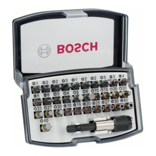 Set Makita Magazinschrauber DFR550Z 18V + Bosch Bit-Set 32-tlg.