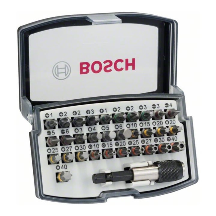 Set Makita Magazinschrauber DFR550Z 18V + Bosch Bit-Set 32-tlg.