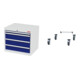 Set STIER Schubladenschrank mit 4 Schubladen BxTxH 700x575x620 mm...