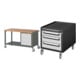 Set STIER Fahrbare Werkbank Premium mit 3 Schubladen BxTxH 1500x700x880 mm +...
