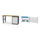 Set STIER Werkbank BxTxH 2000x600x860 mm mit 1 Schrankgehäuse der Breite 700...