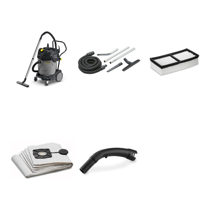 Set Kärcher: NT 65/2 Tact² Sauger + Filter +  Saug-Set DN40 +Zubehör für NT 2-mot