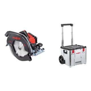 Set Mafell Akku-Nutfräse NFU 50-18 PURE + Transportkoffer Trolley L-BOXX Contractor C476-TB-NFU 50 + Sägeblatt-GT, 162 x 1,2 / 1,8 x 20 mm, Z 49-7, 3WZ/FZ, Feinschnitte in Holz