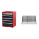 Set STIER Schubladenschrank mit 6 Schubladen BxTxH 700x575x920 mm...