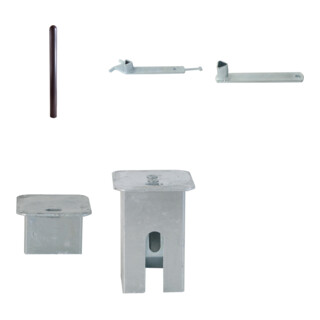Set Schake Alu Stilpfosten Typ 495FB + Dreikantschlssel M 12 + Grauguss-Univ.-Schlssel + Schake Abdeckkappe Art.Nr.470.20 + Schake Abdeckkappe Art.Nr.470.21
